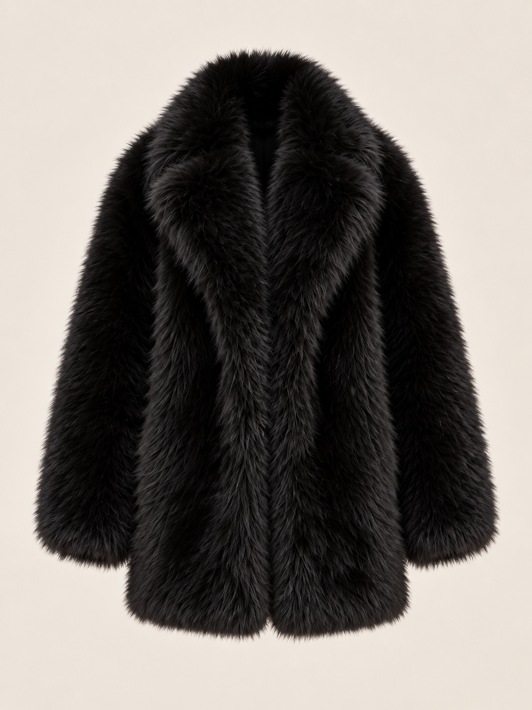 Léontine — Faux fur coat with large collar