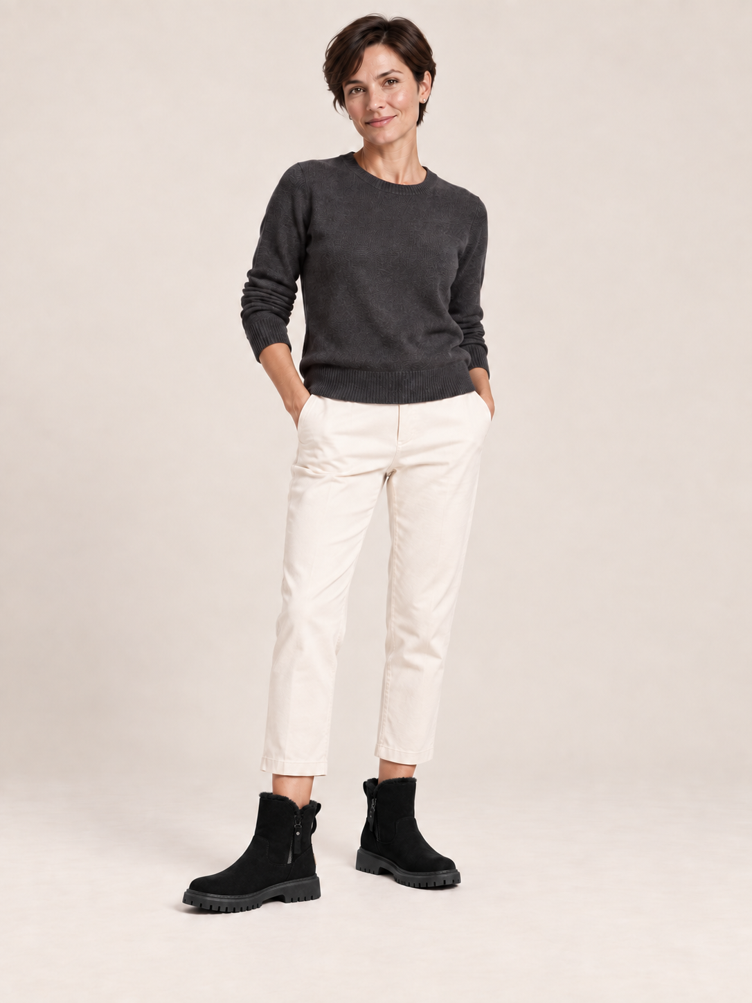 Noémie — Soft-lined faux suede ankle boots