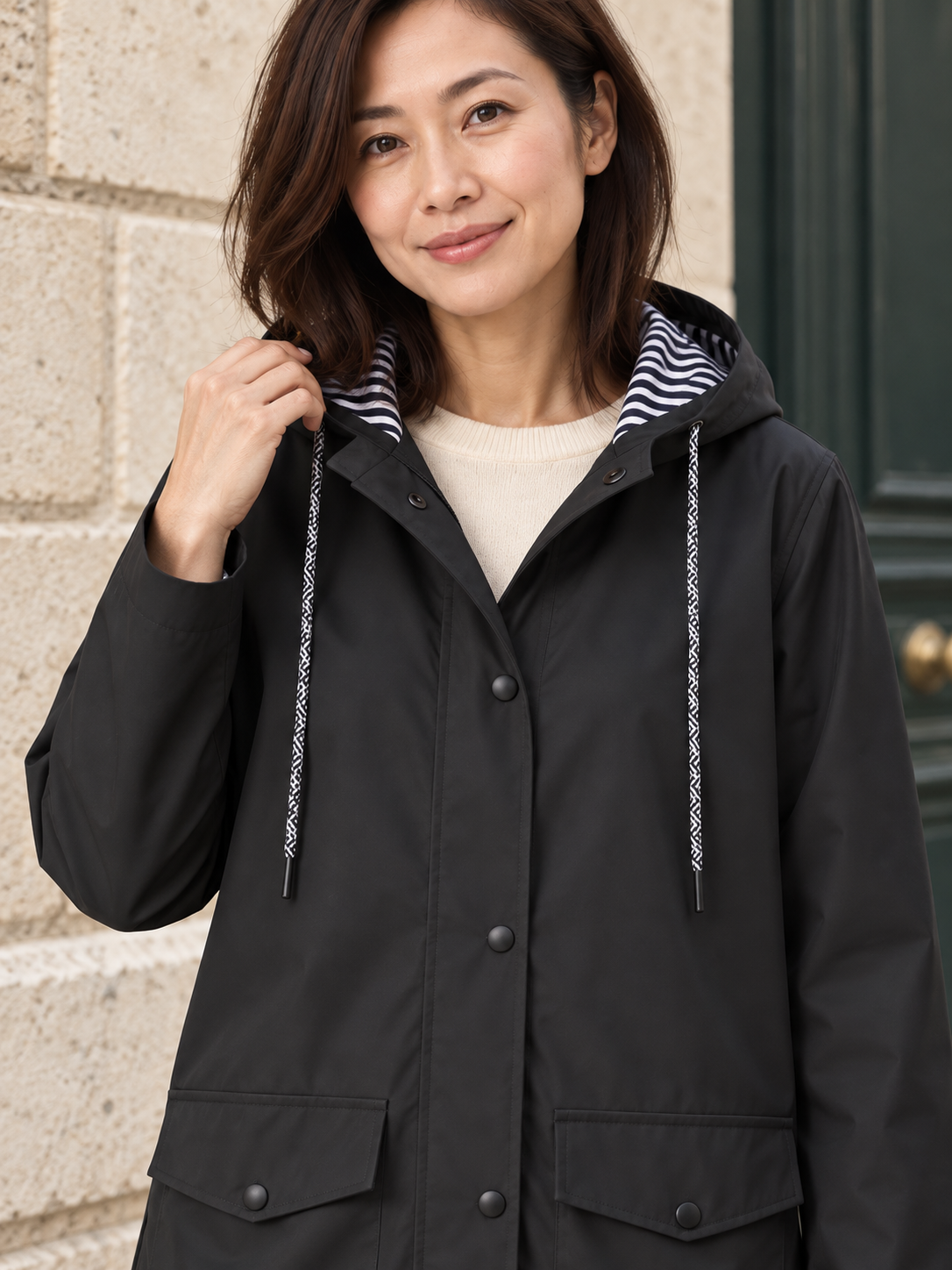 Aliénor — Lined hooded waterproof jacket