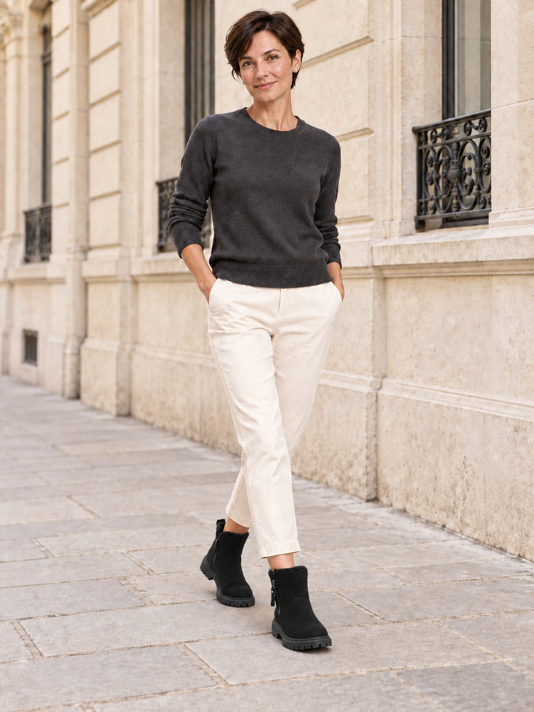 Noémie — Soft-lined faux suede ankle boots