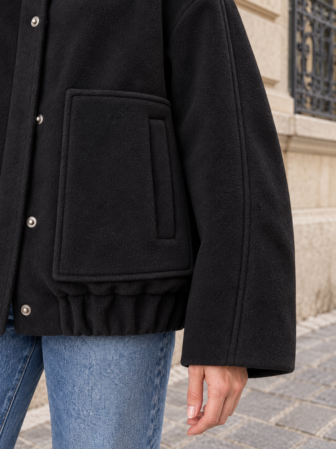 Giacca ampia effetto pile — Bertille