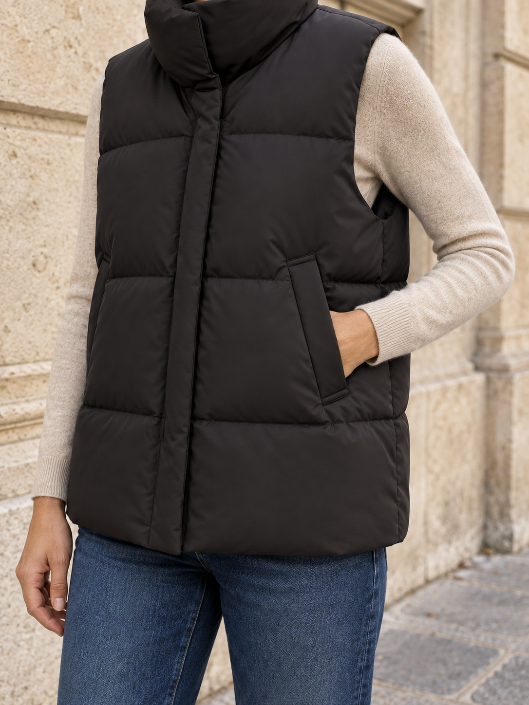 Piumino smanicato impermeabile — Garance