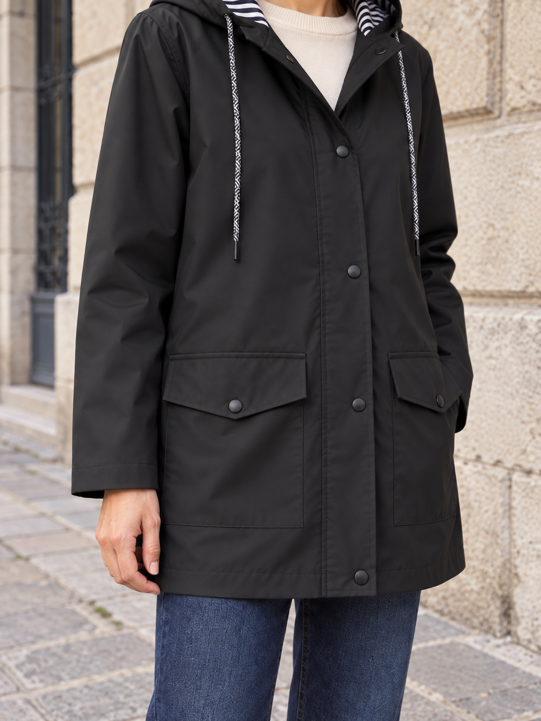 Aliénor — Lined hooded waterproof jacket