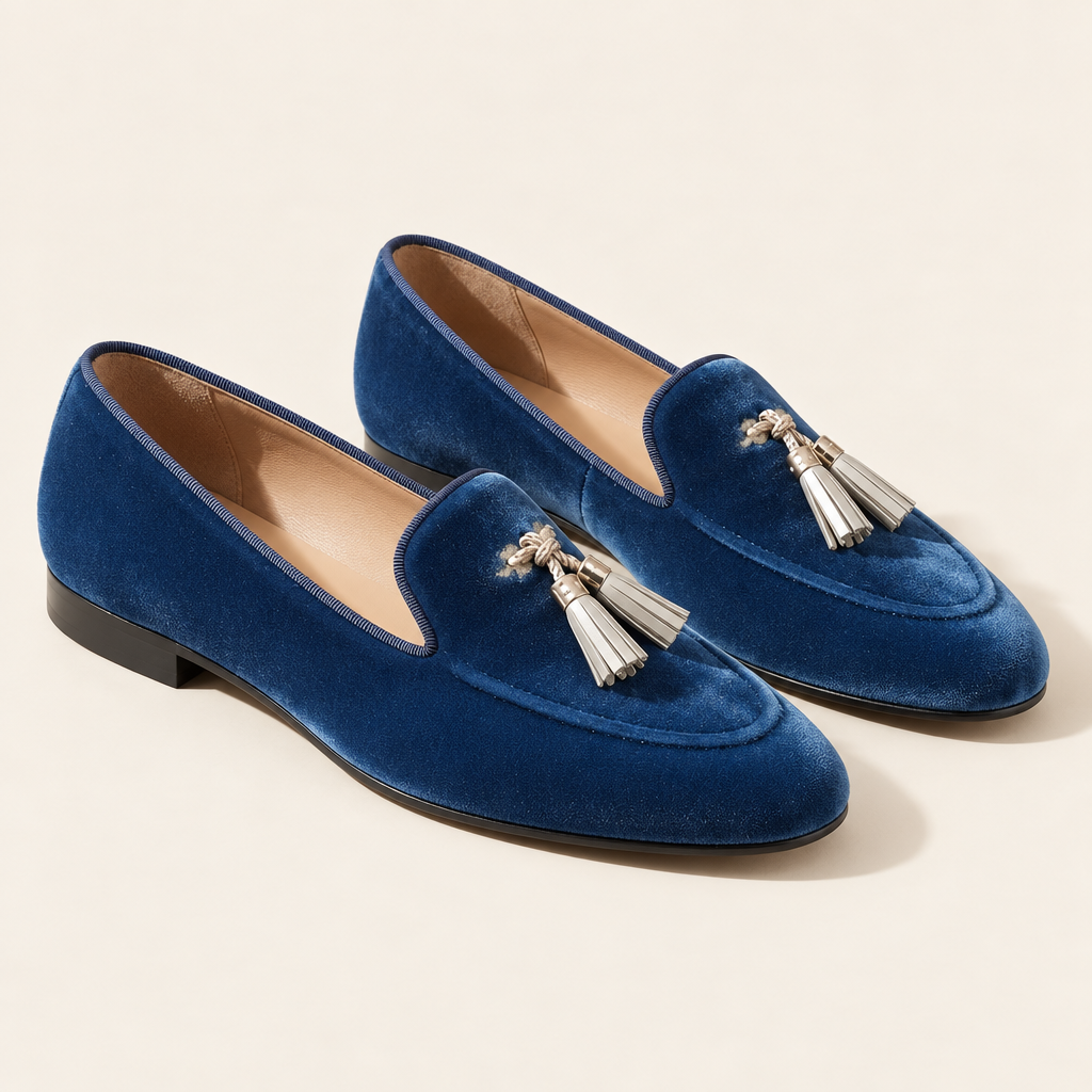 Bleu nuit — 01 — Paire carrée sur fond écru