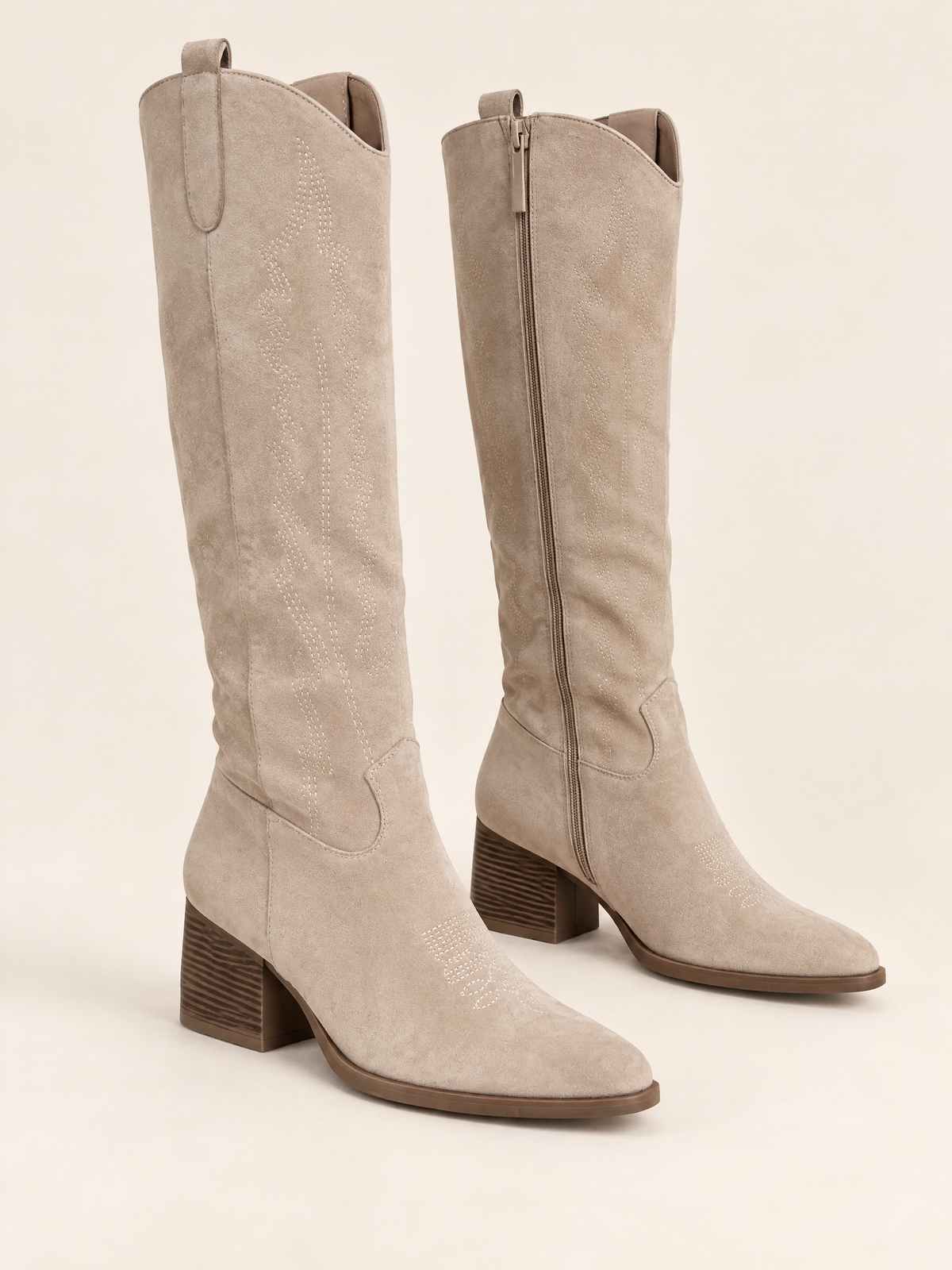 Beige Sable — 08 — Détail talon, zip et semelle
