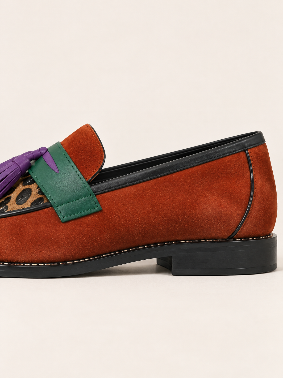 Rouille multicolore — 08 — Détail matière, semelle et surpiqûre