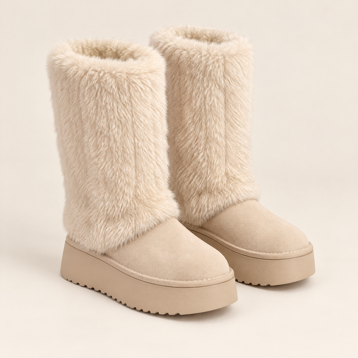 Beige Neige — 01 — Paire carrée sur fond écru