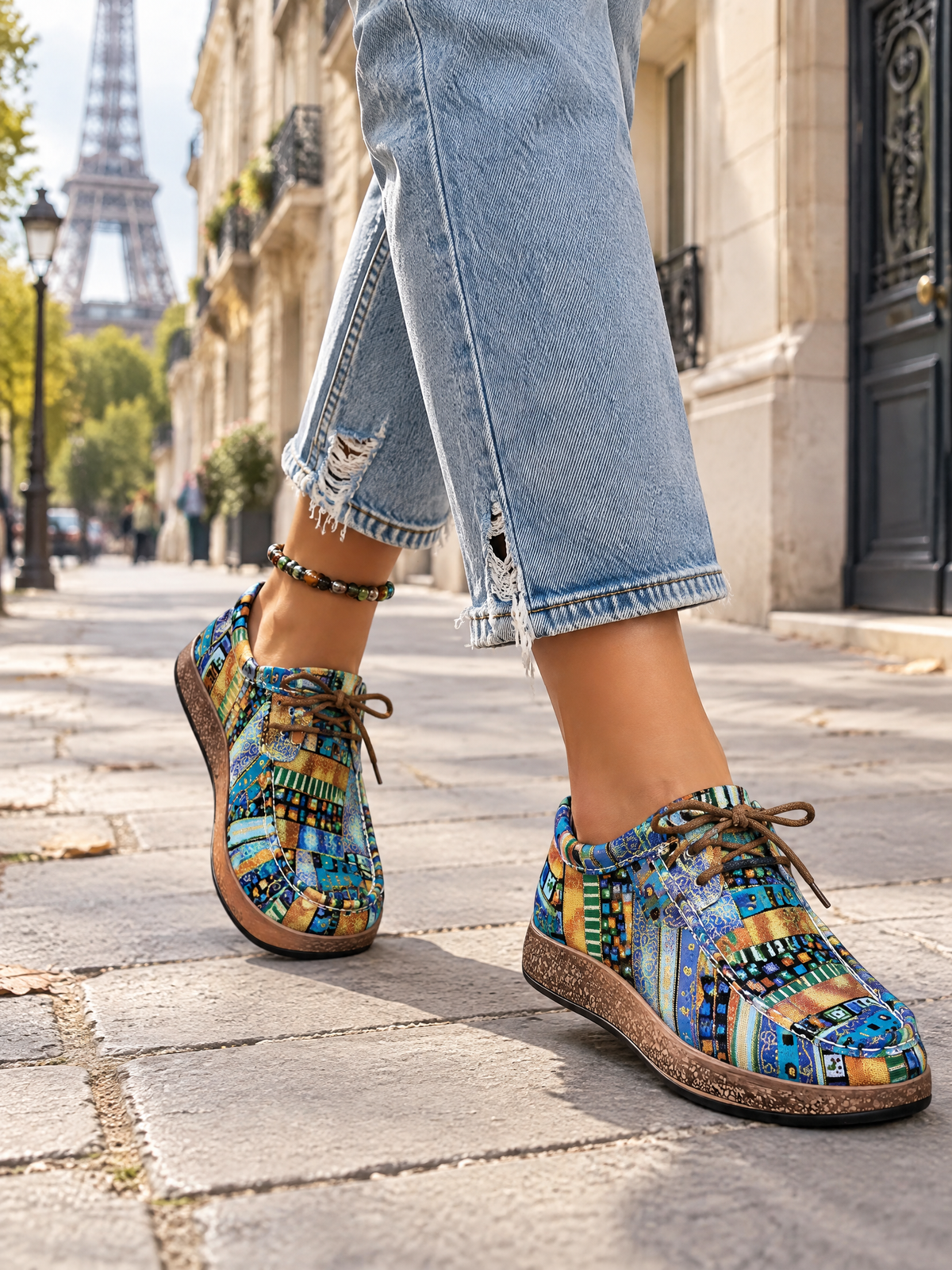 Bleu Patchwork — 09 — Allure en marche extérieure