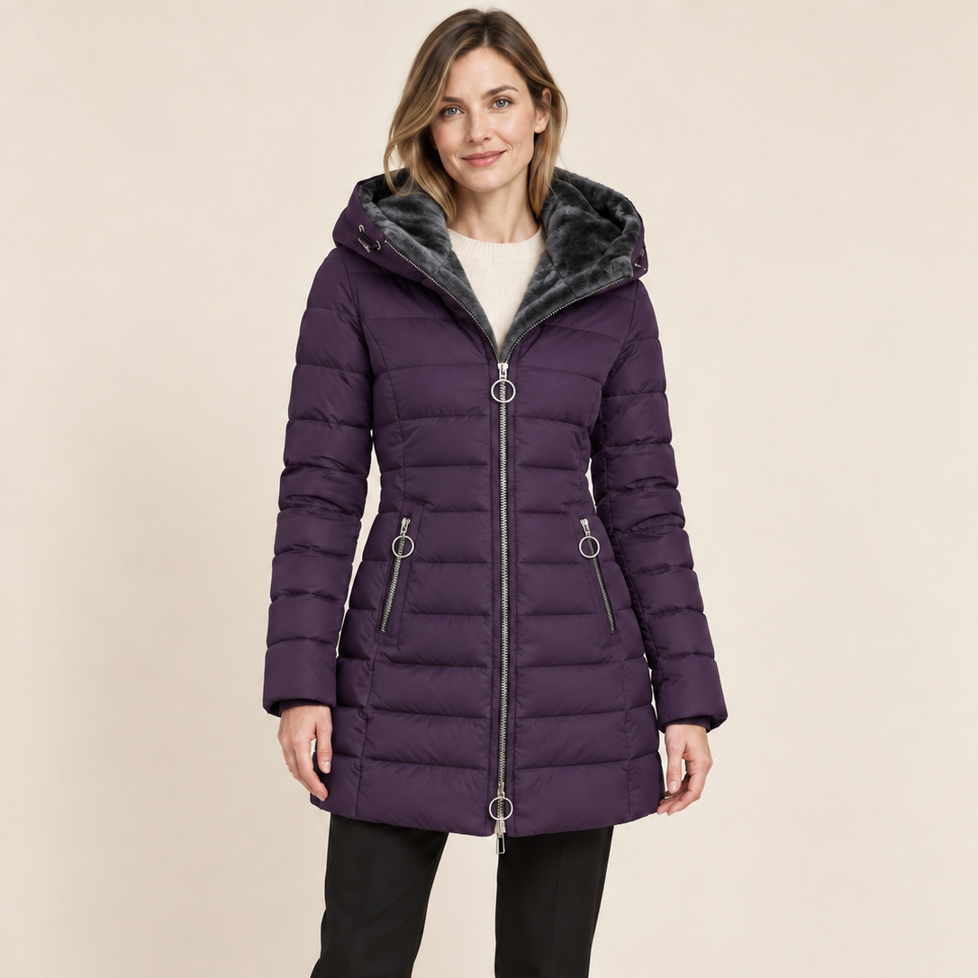 Parka impermeabile con cappuccio foderato — Eugénie