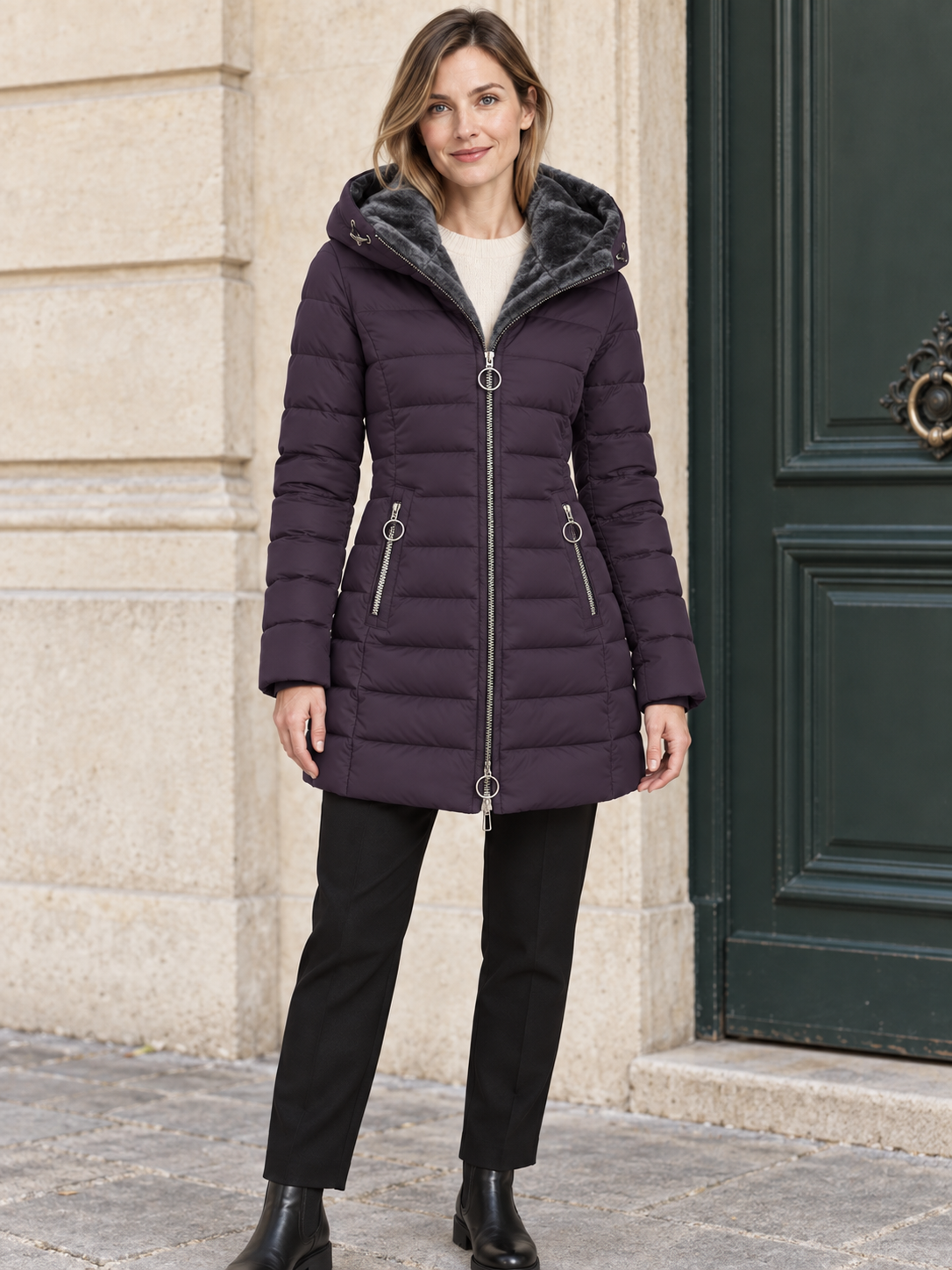 Parka impermeabile con cappuccio foderato — Eugénie