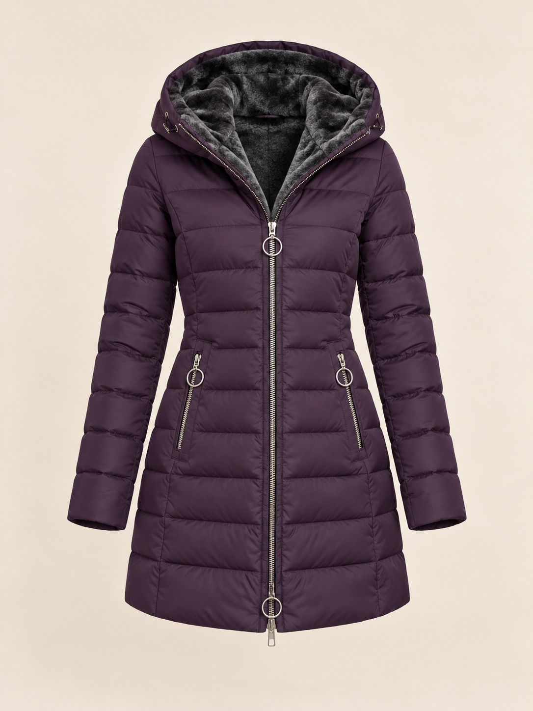 Parka impermeabile con cappuccio foderato — Eugénie