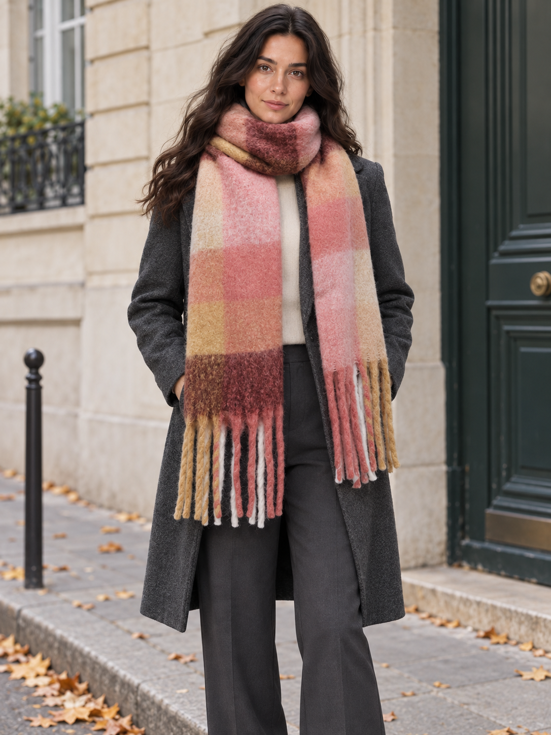 Écharpe à grands carreaux colorés — Althéa