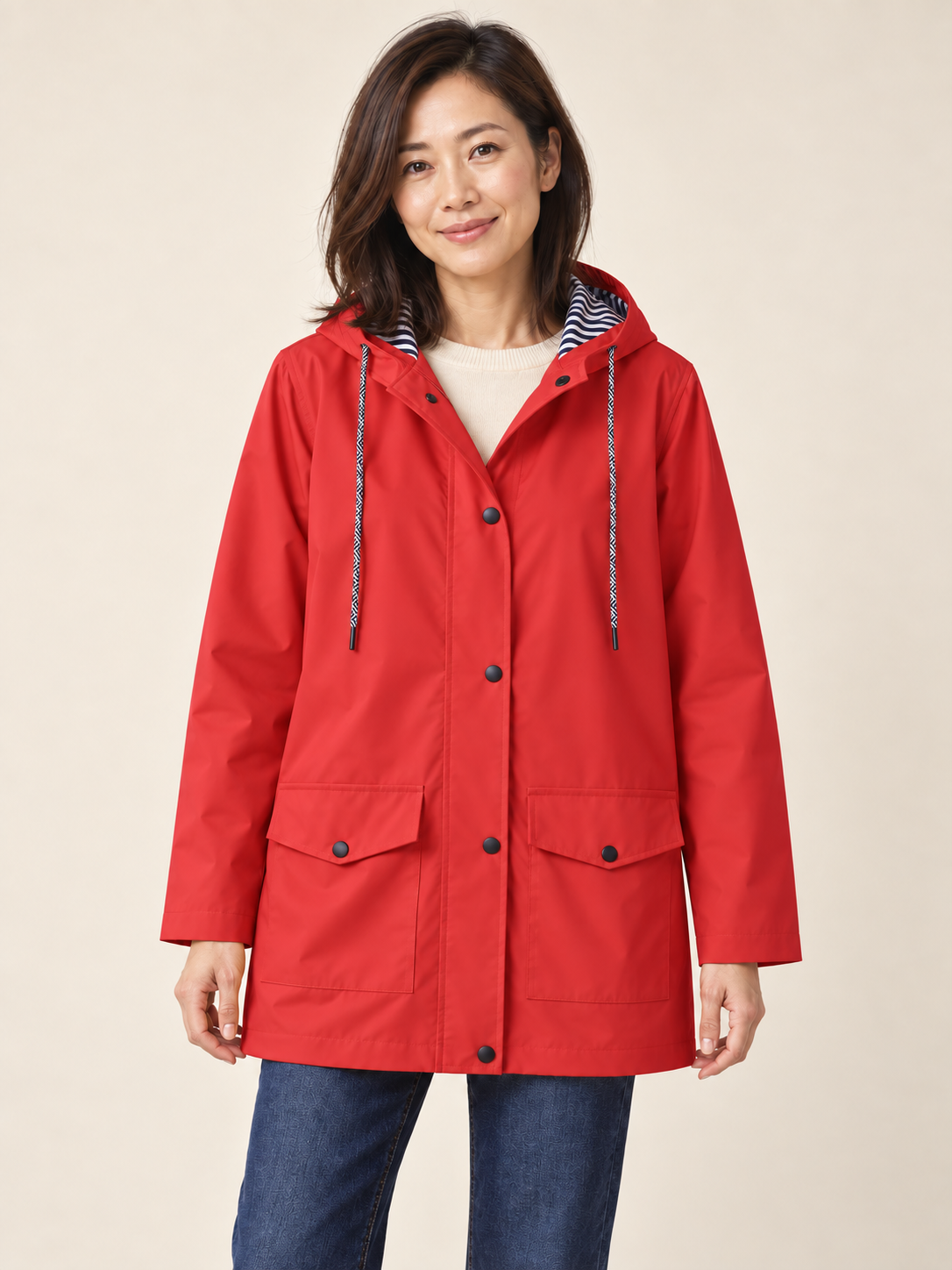 Aliénor — Lined hooded waterproof jacket