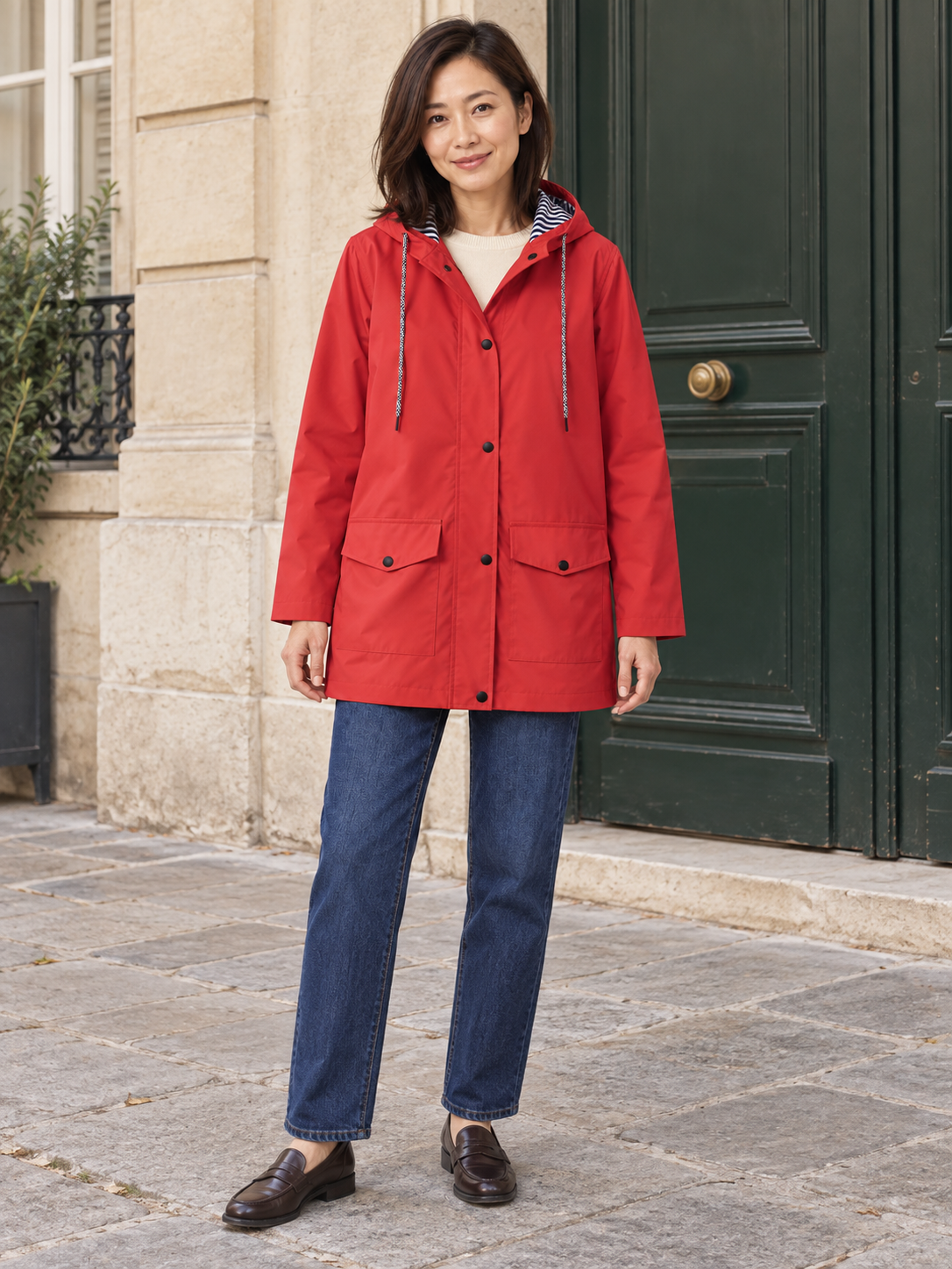 Aliénor — Lined hooded waterproof jacket