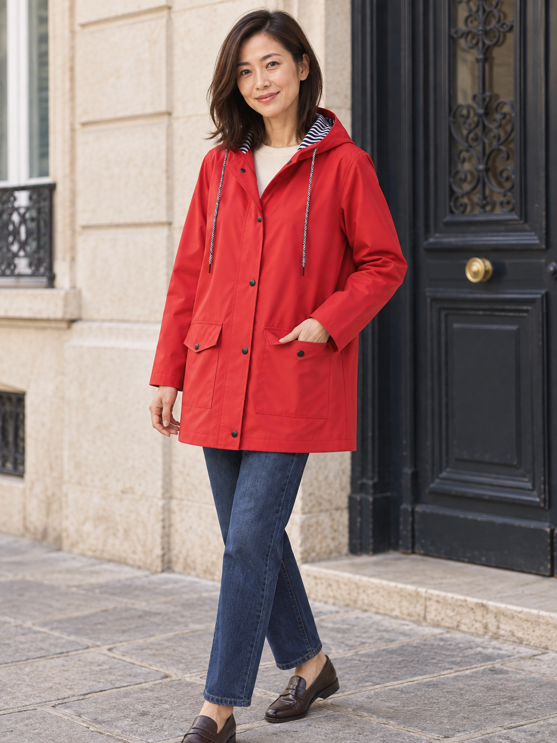 Aliénor — Lined hooded waterproof jacket