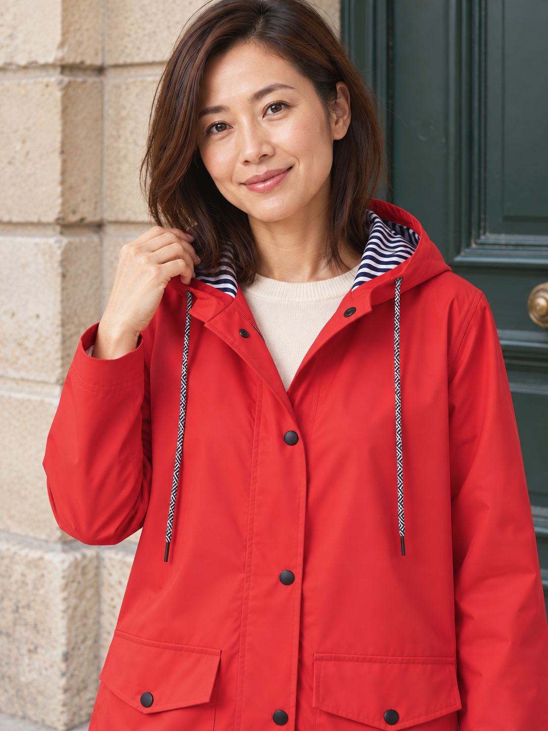 Aliénor — Lined hooded waterproof jacket