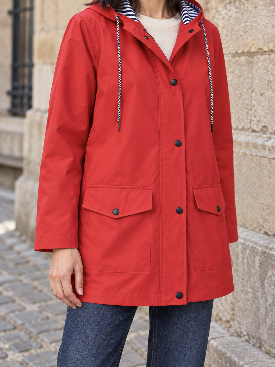 Aliénor — Lined hooded waterproof jacket