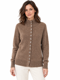 Cardigan con collo alto e bottoncini — Alice