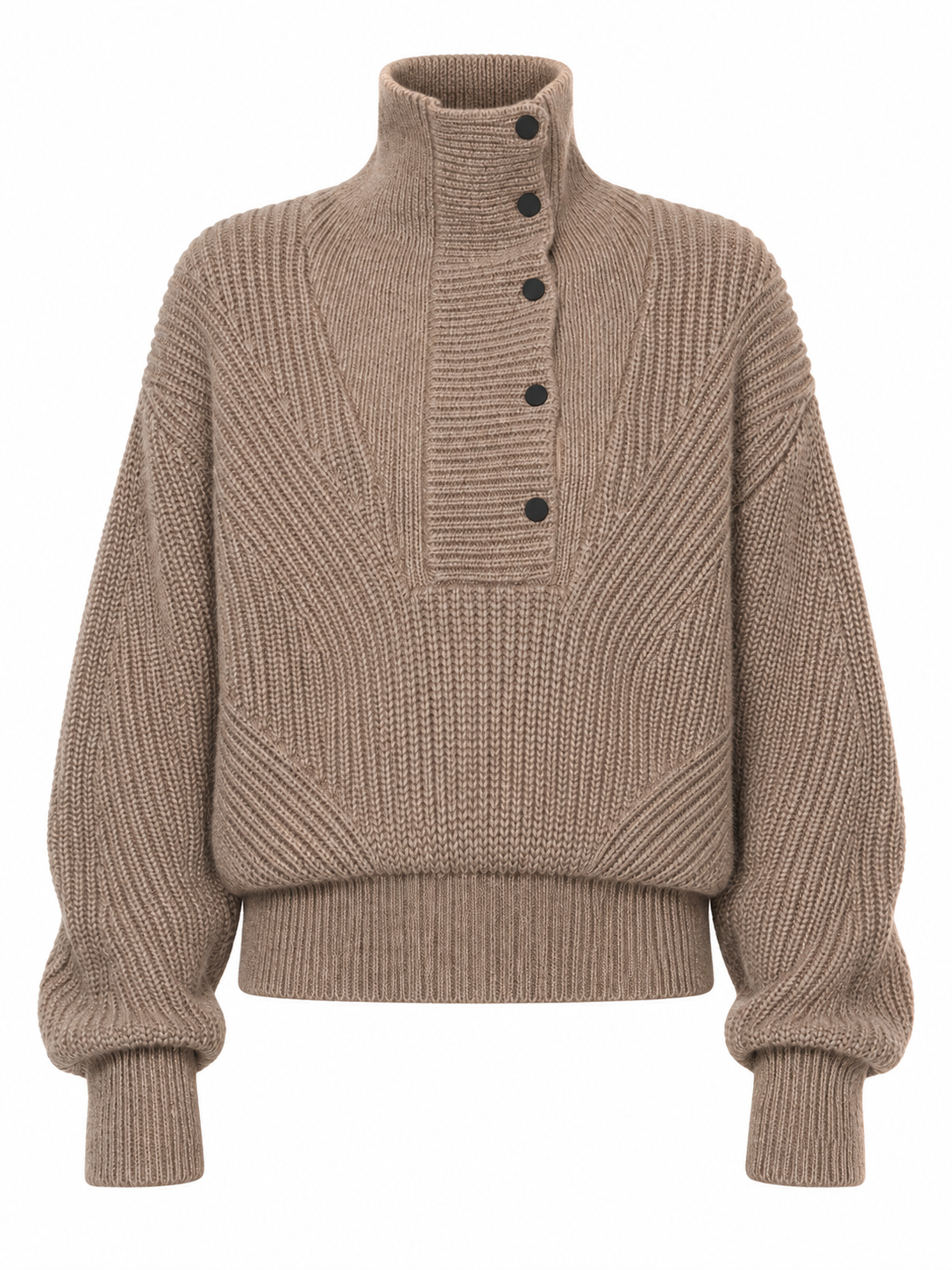 Maglione in lana con collo alto e bottoni — Céline