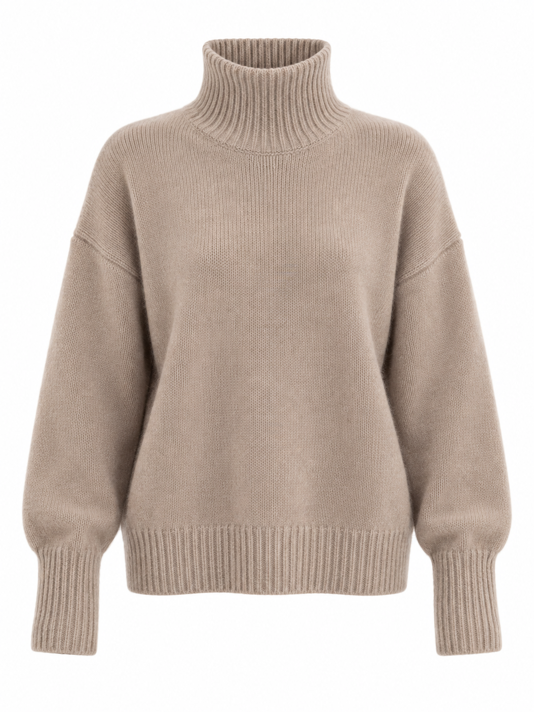Pull en laine à col montant et poignets longs — Louise