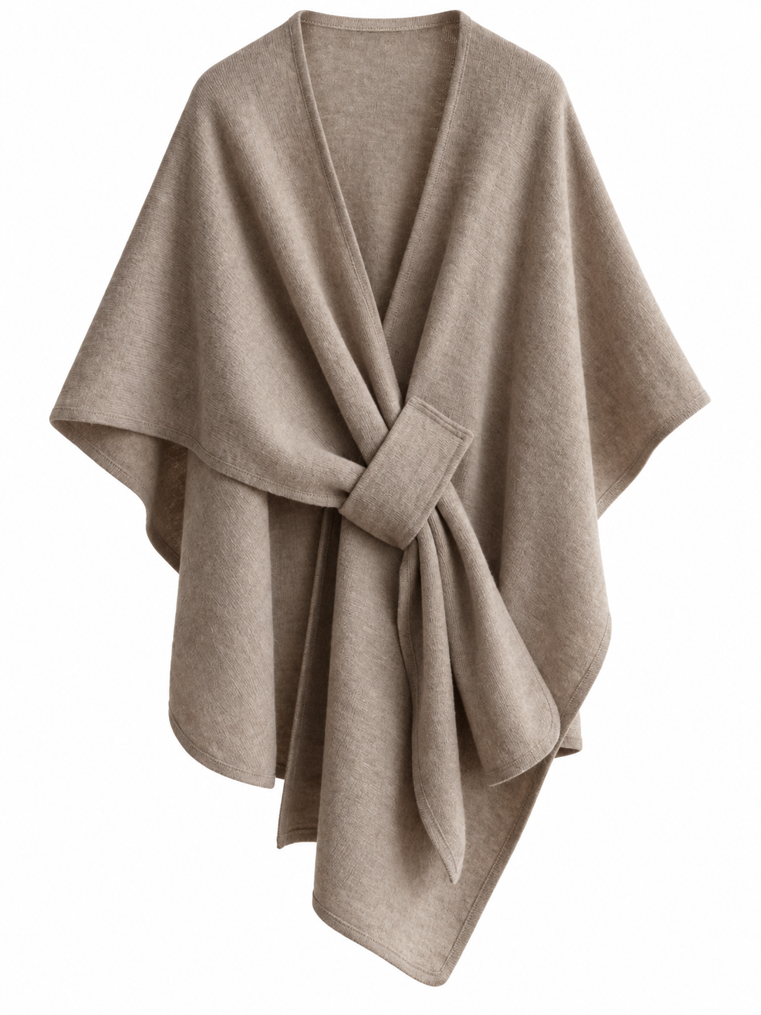 Poncho-châle en coton à passant — Agathe