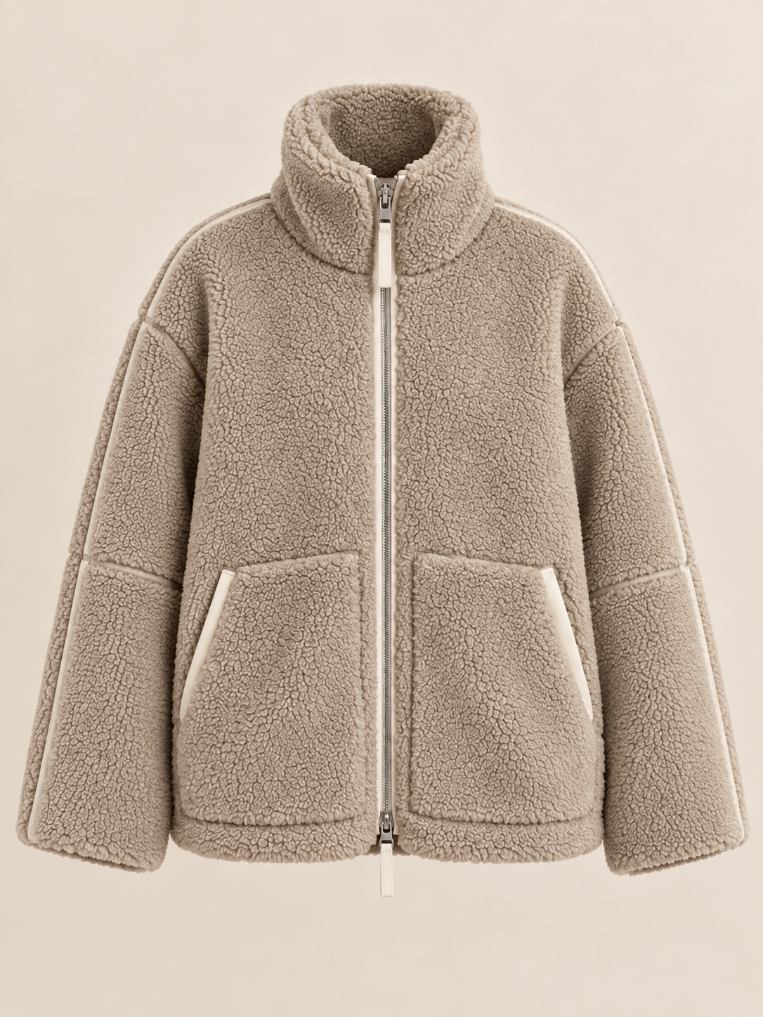 Veste teddy zippée à col montant — Octavie