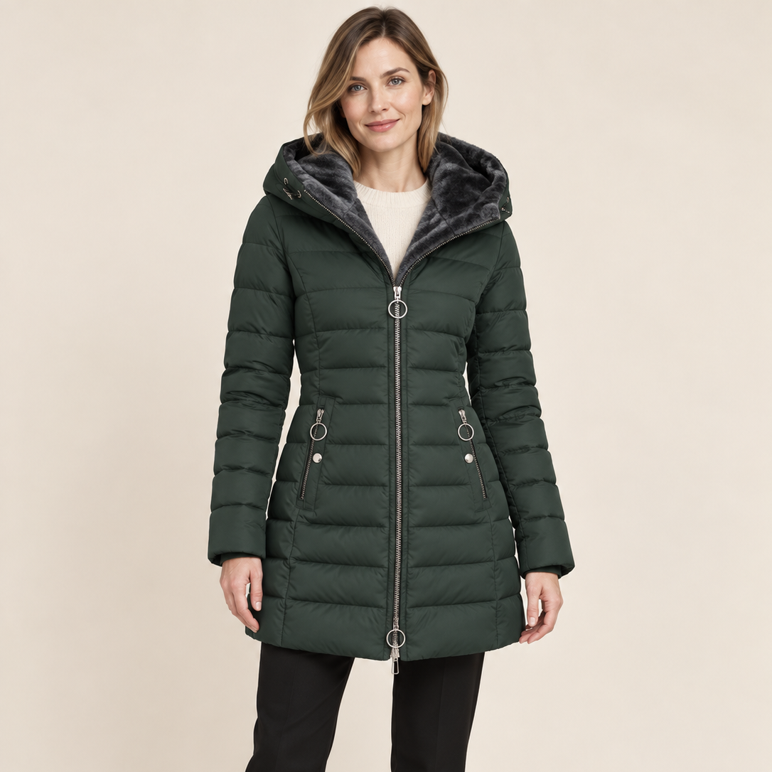 Parka impermeabile con cappuccio foderato — Eugénie