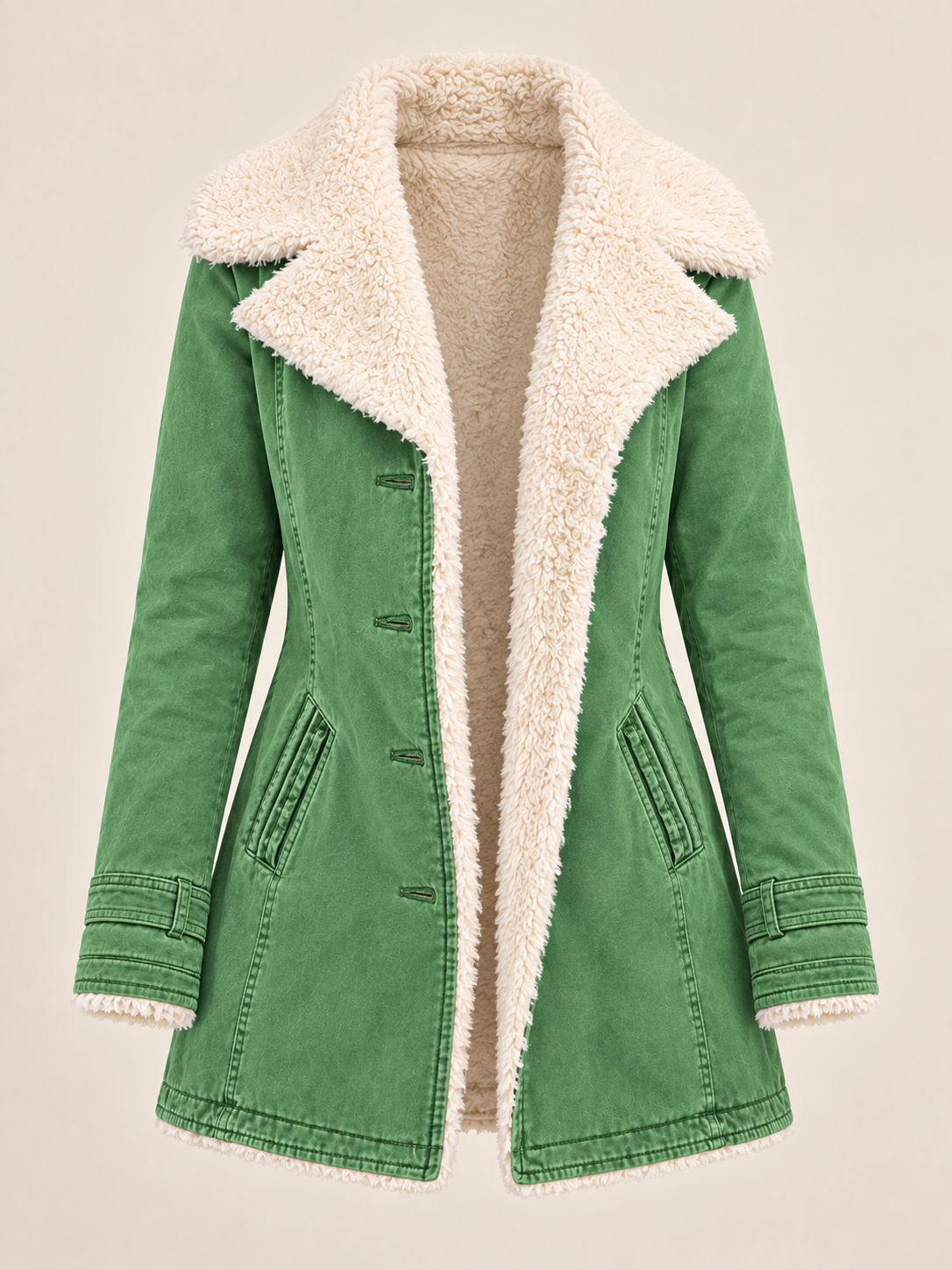 Parka con ampio collo effetto pile — Mélina