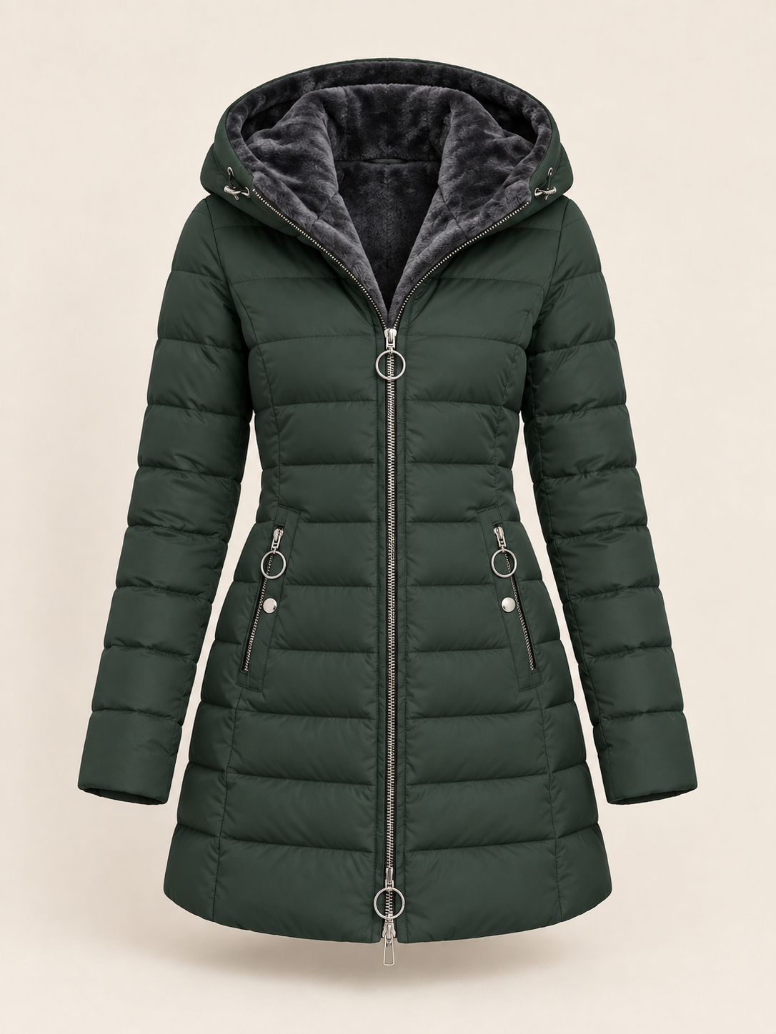 Parka impermeabile con cappuccio foderato — Eugénie